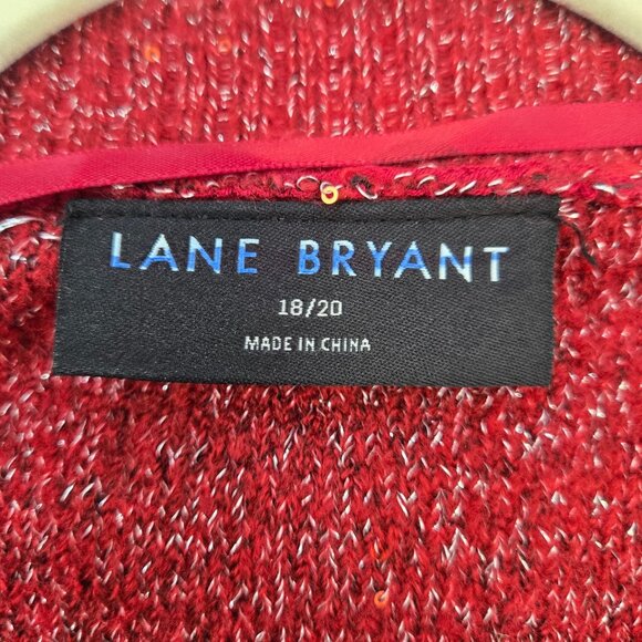 Lane Bryant Wool Blend Metallic Sequin Open Cardigan Sweater Size 18/20 - Picture 3 of 6